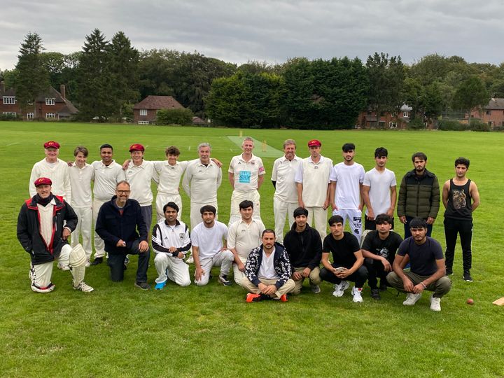  Earlham Village cricket team took on an Afghan international side at Britannia Barracks. Photo: Claire Wood